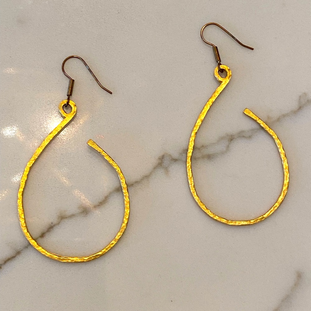 Gold drop earrings